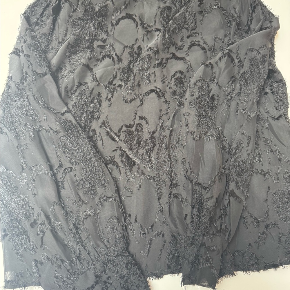MELLODAY Black Textured Top